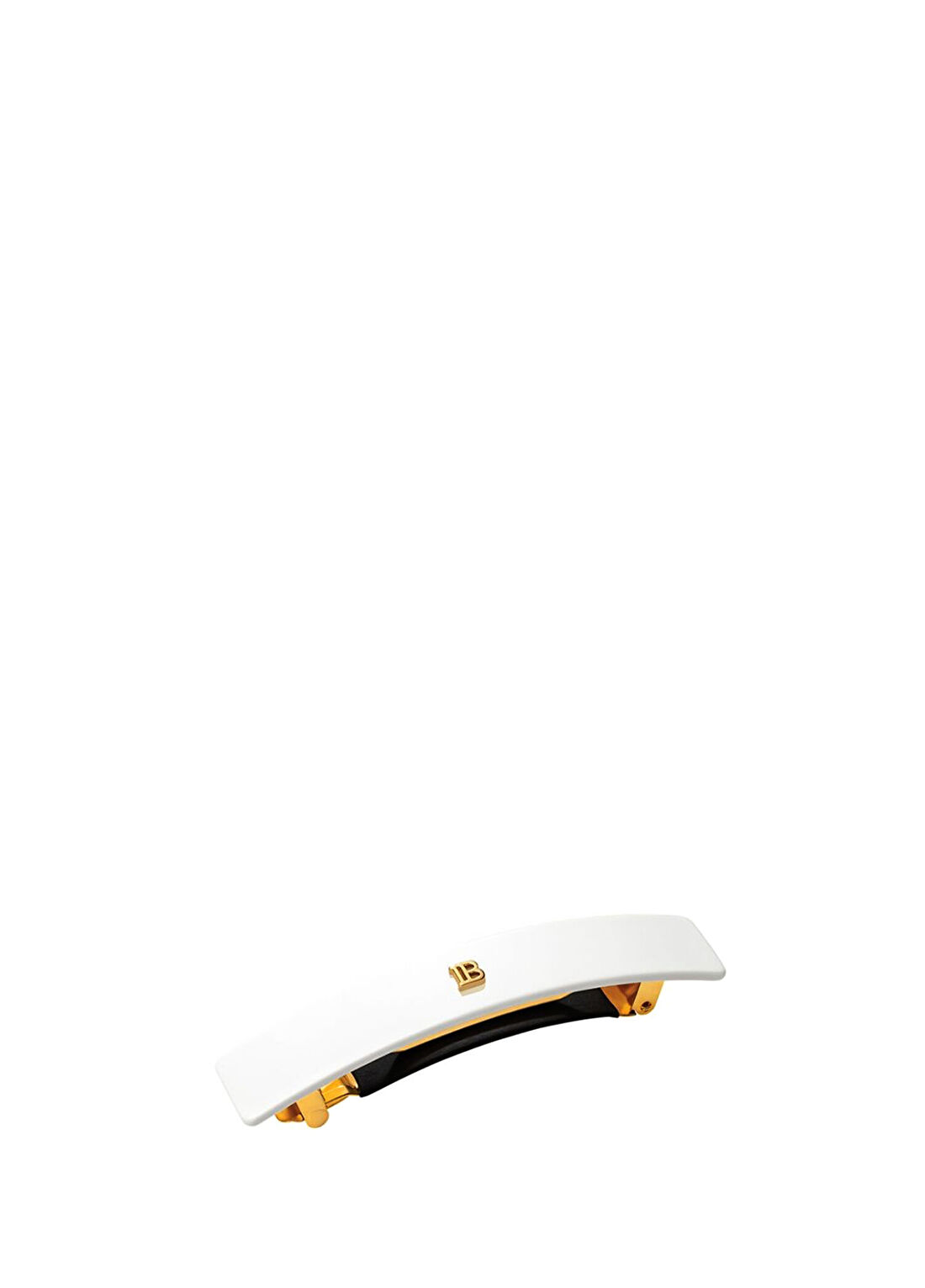 Balmain Cellulose Acetate Barrette Pour Cheveux Beyaz Orta Boy Kadın Toka