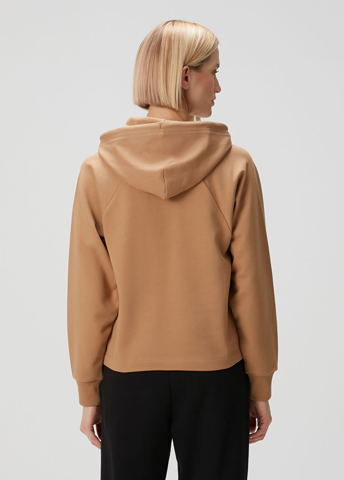 Boss Bej Kapüşonlu Sweatshirt görsel 4