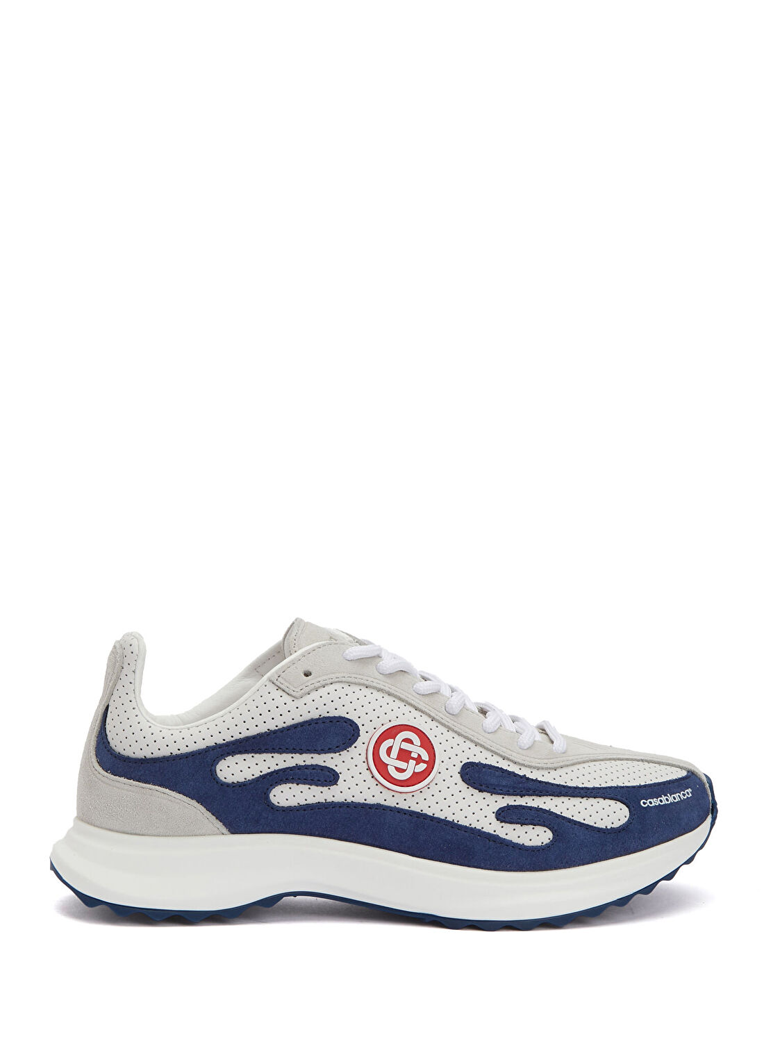 Casablanca Lacivert Beyaz Kadın Deri Sneaker