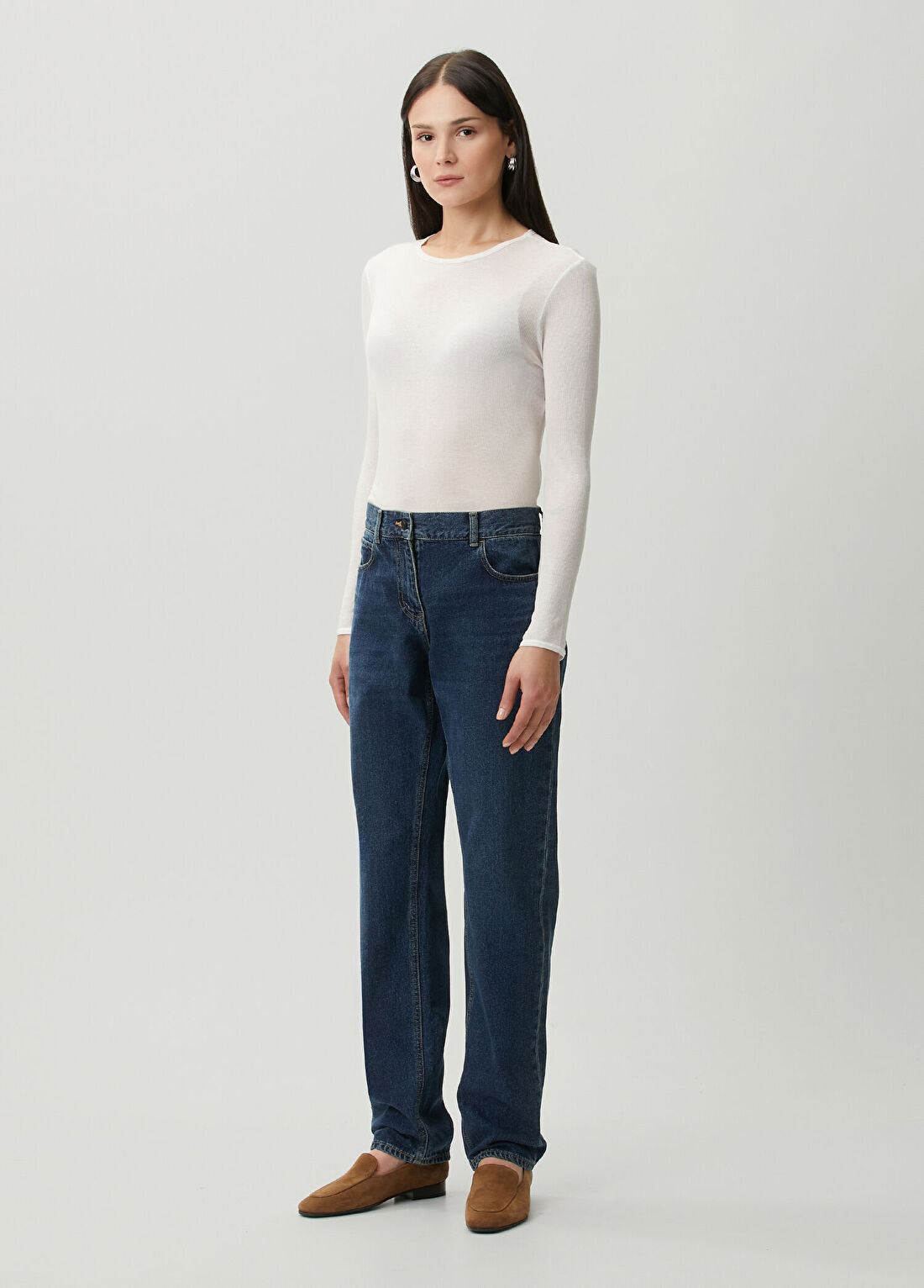 The Row Bodhi Lacivert Jean Pantolon