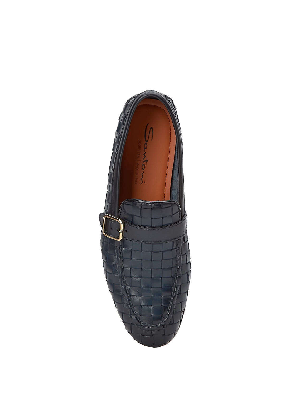 Santoni Carlos Lacivert Erkek Deri Loafer görsel 4