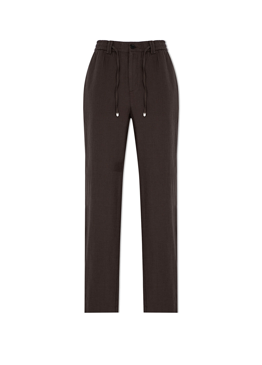 BATTS Giorni III Kahverengi Keten Düz Paça Relaxed Fit Erkek Jogger Pantolon
