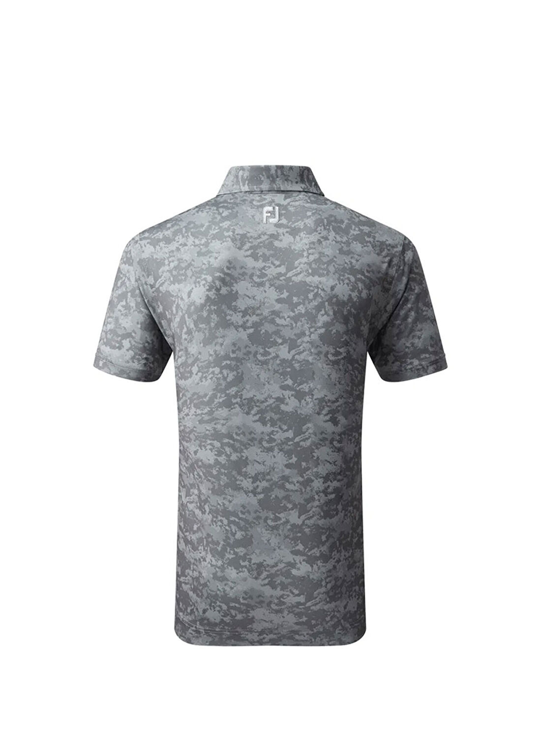 FootJoy Bulut Kamuflajı Lisle Gri Polo Yaka Kısa Kollu Erkek Golf T-Shirt görsel 2