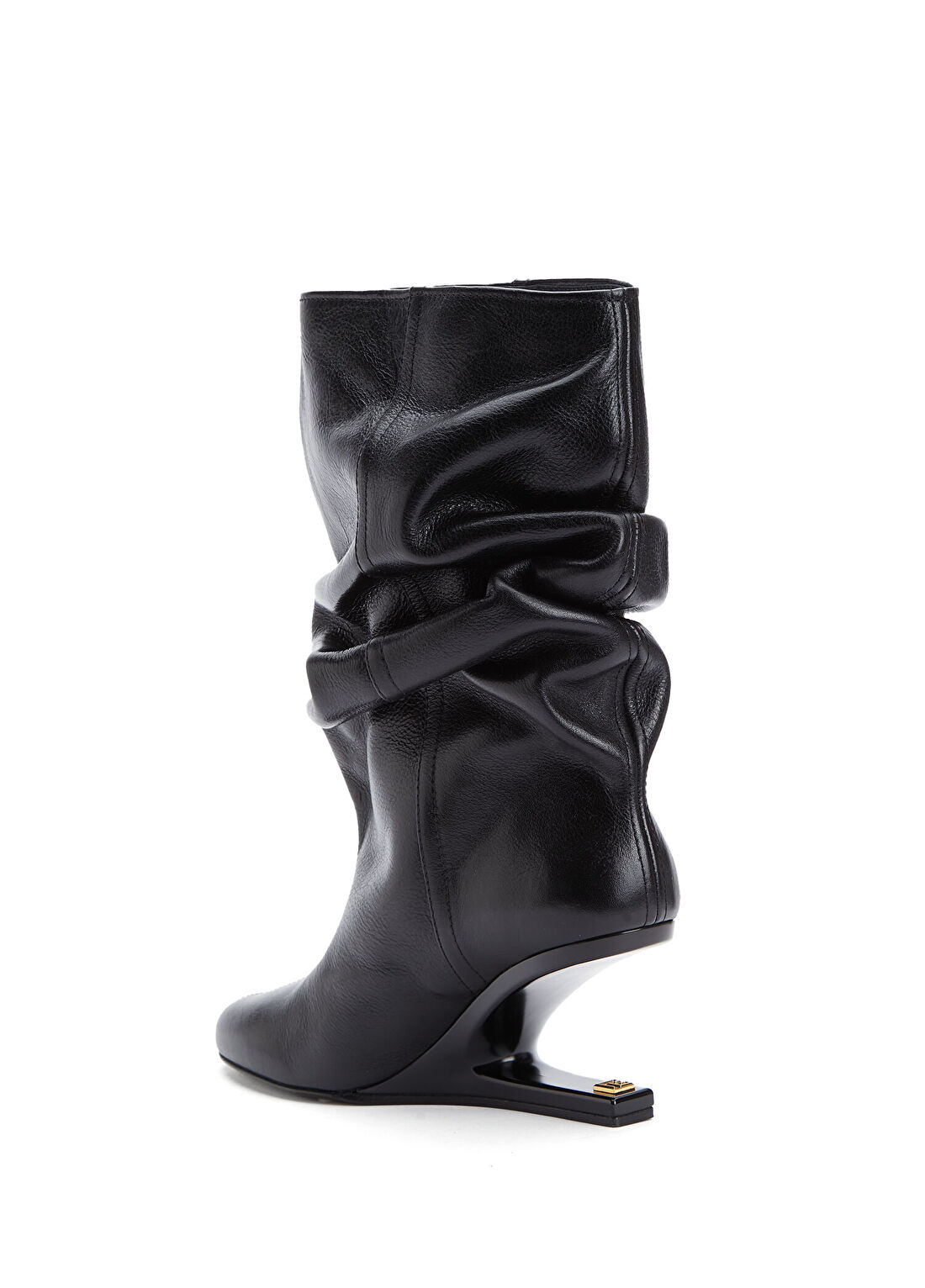 Balmain No Wedge Siyah Kadın Deri Çizme görsel 3