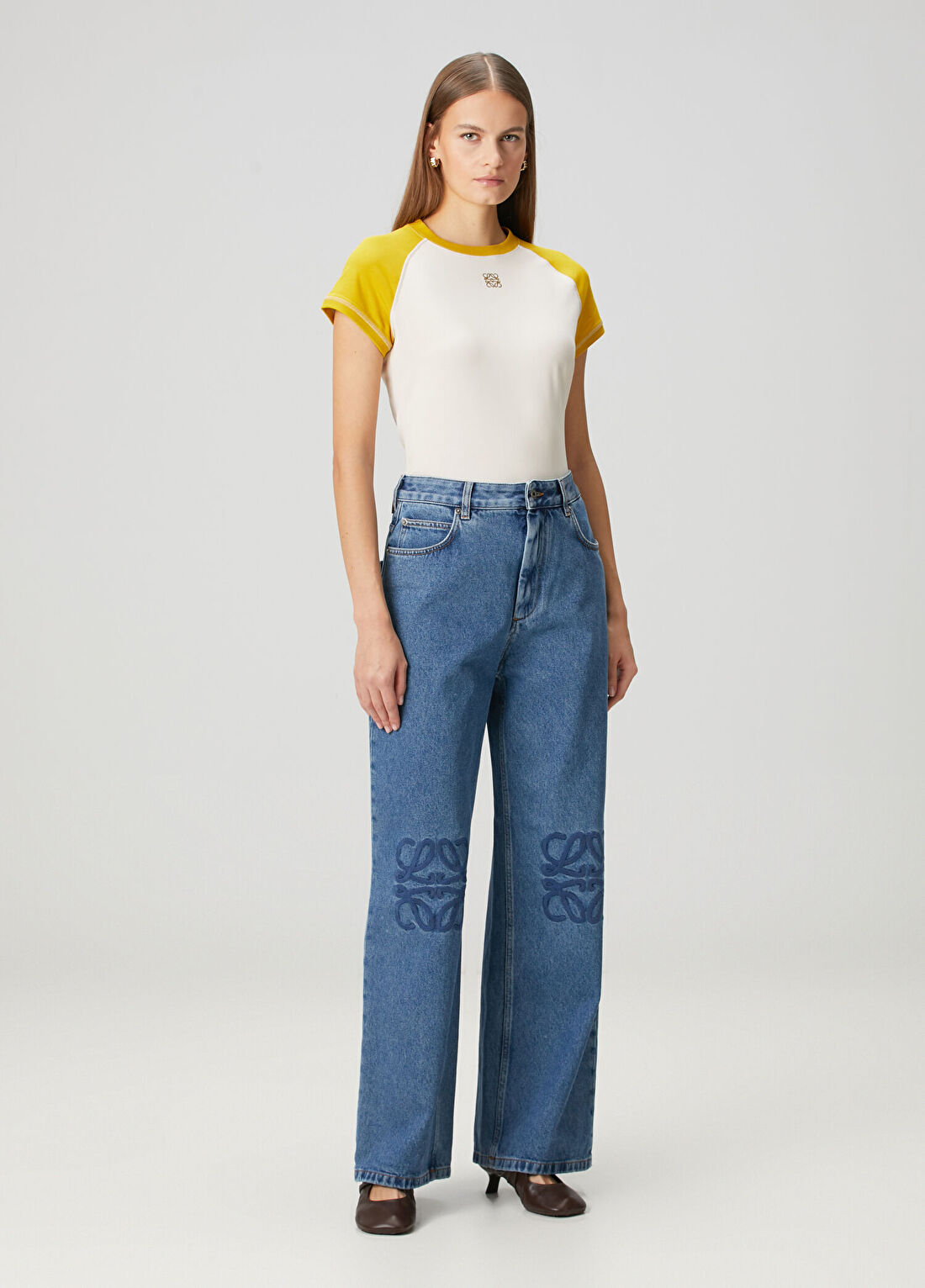Loewe Anagram Baggy Mavi Jean Pantolon