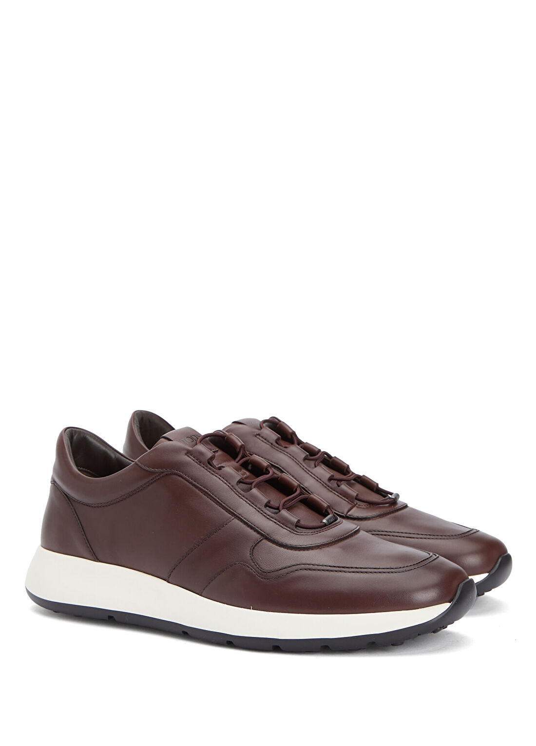Tod's Red Dot Bordo Erkek Deri Sneaker görsel 2