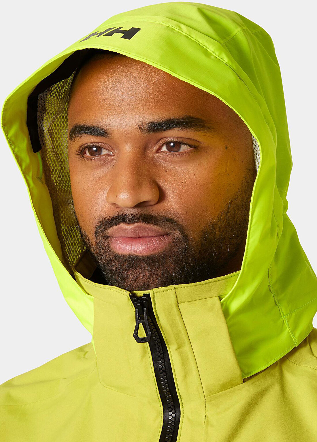 Helly Hansen Hp Storm Racing Cyber Lime Kapüşonlu Erkek Mont görsel 2