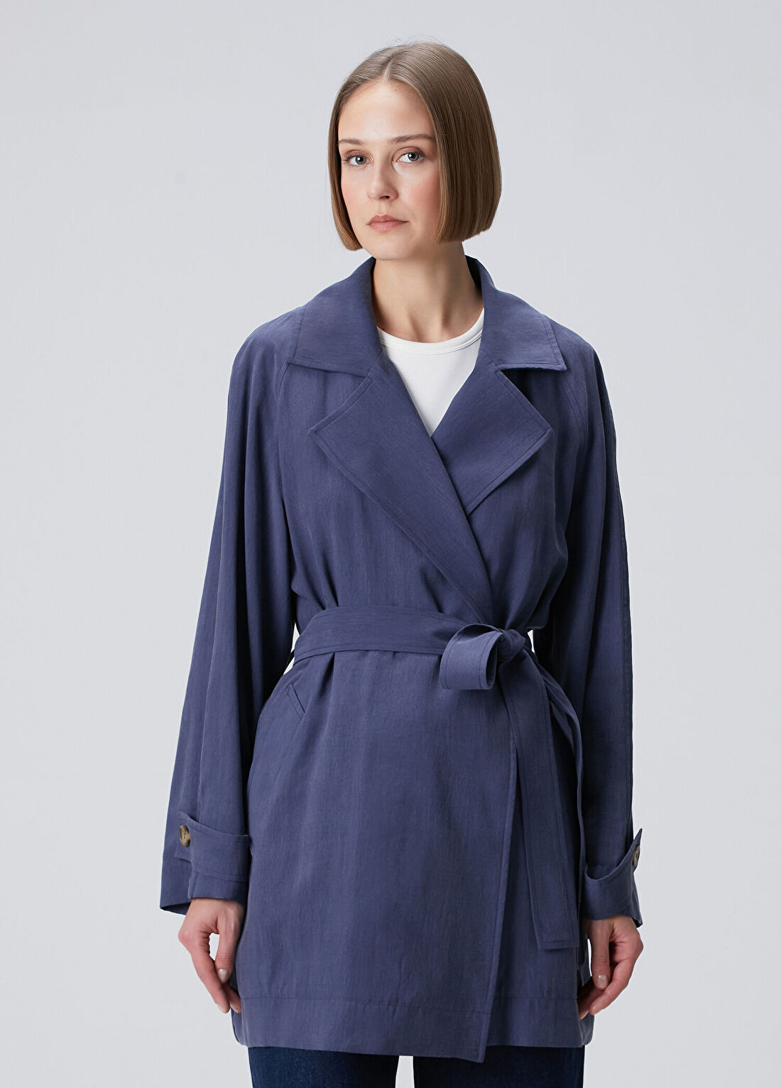 Beymen Collection Mavi Pardösü görsel 4