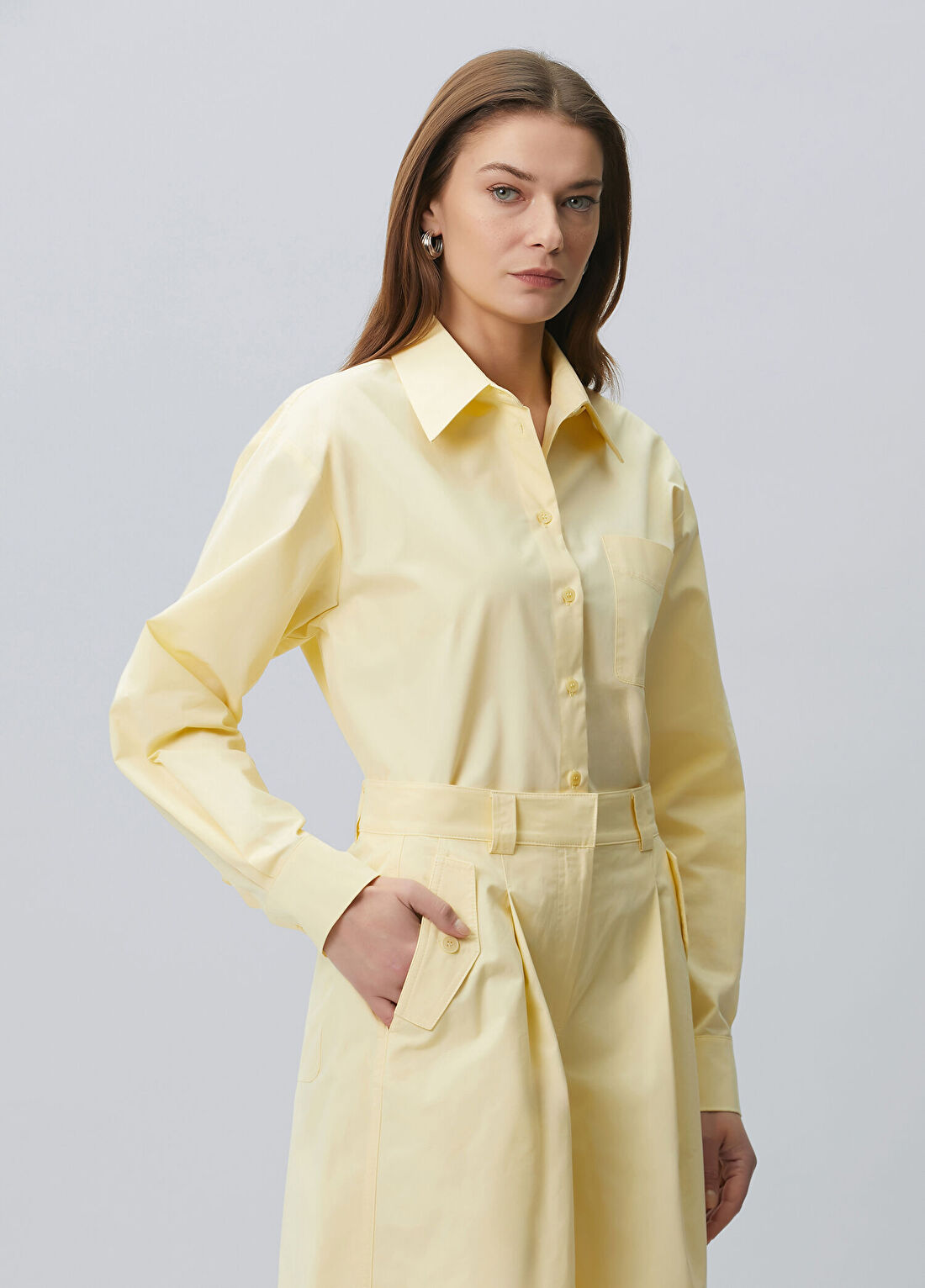 Beymen Collection Açık Sarı Koton Gömlek görsel 2