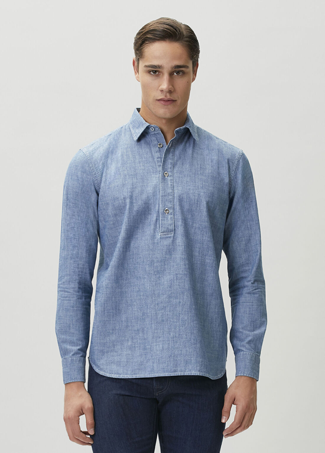 Scissor Scriptor Açık Mavi Denim Gömlek