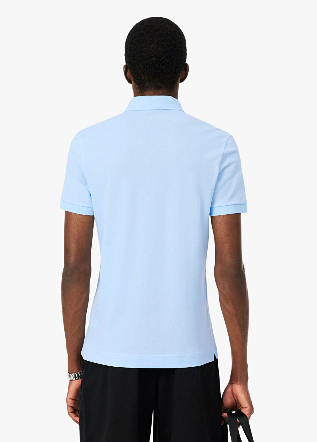 Lacoste Paris Açık Mavi Polo Yaka Regular Fit Kısa Kollu Erkek T-shirt görsel 3