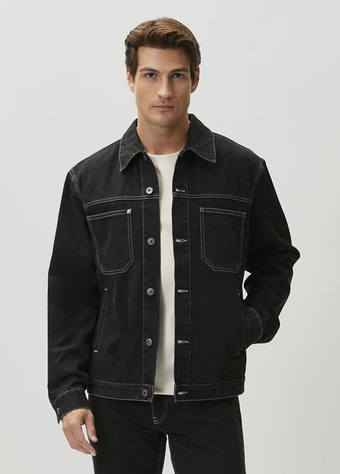 Off-White Half Arrow Skate Siyah Denim Ceket