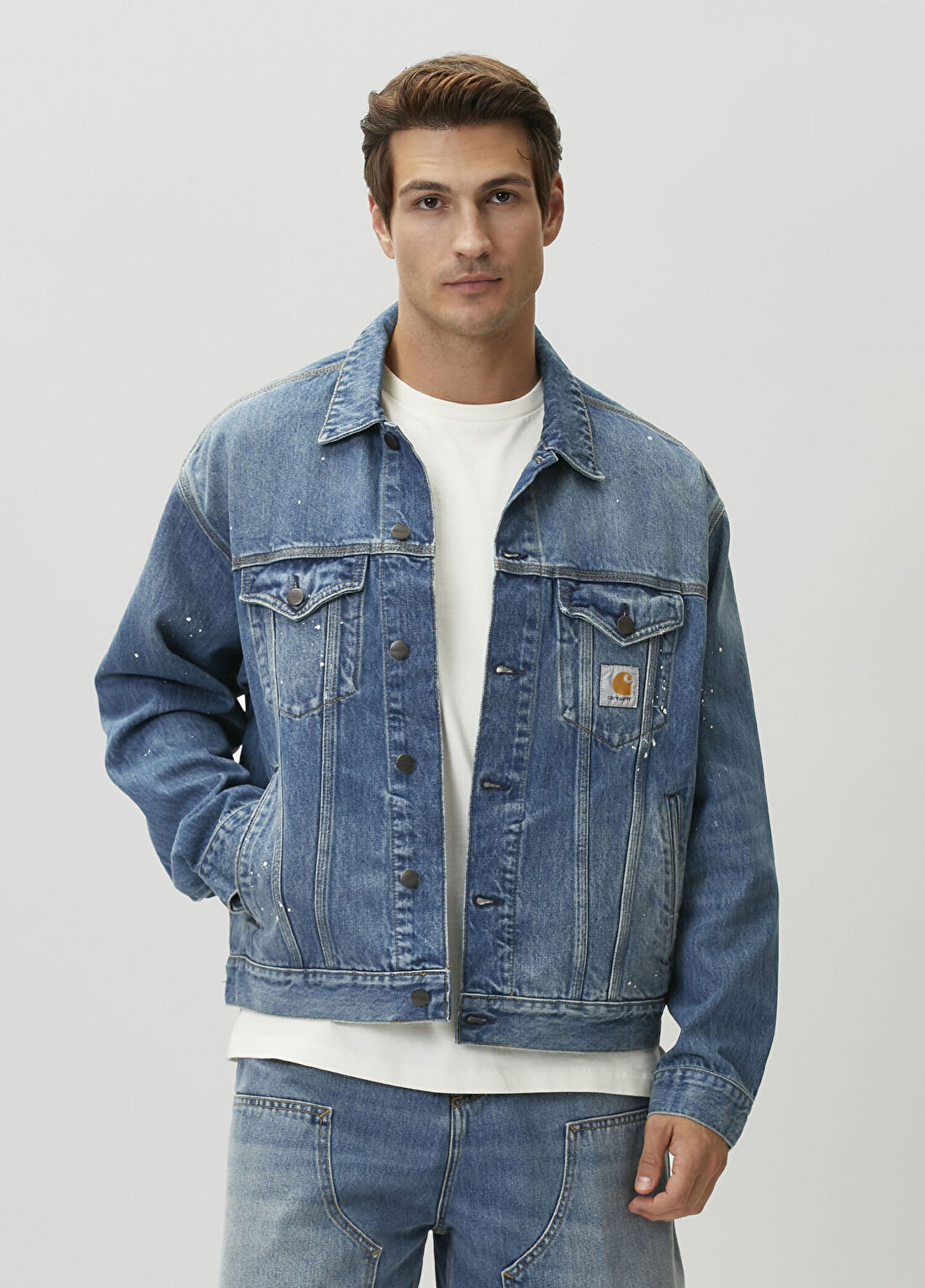Carhartt WIP Helston Mavi Denim Ceket
