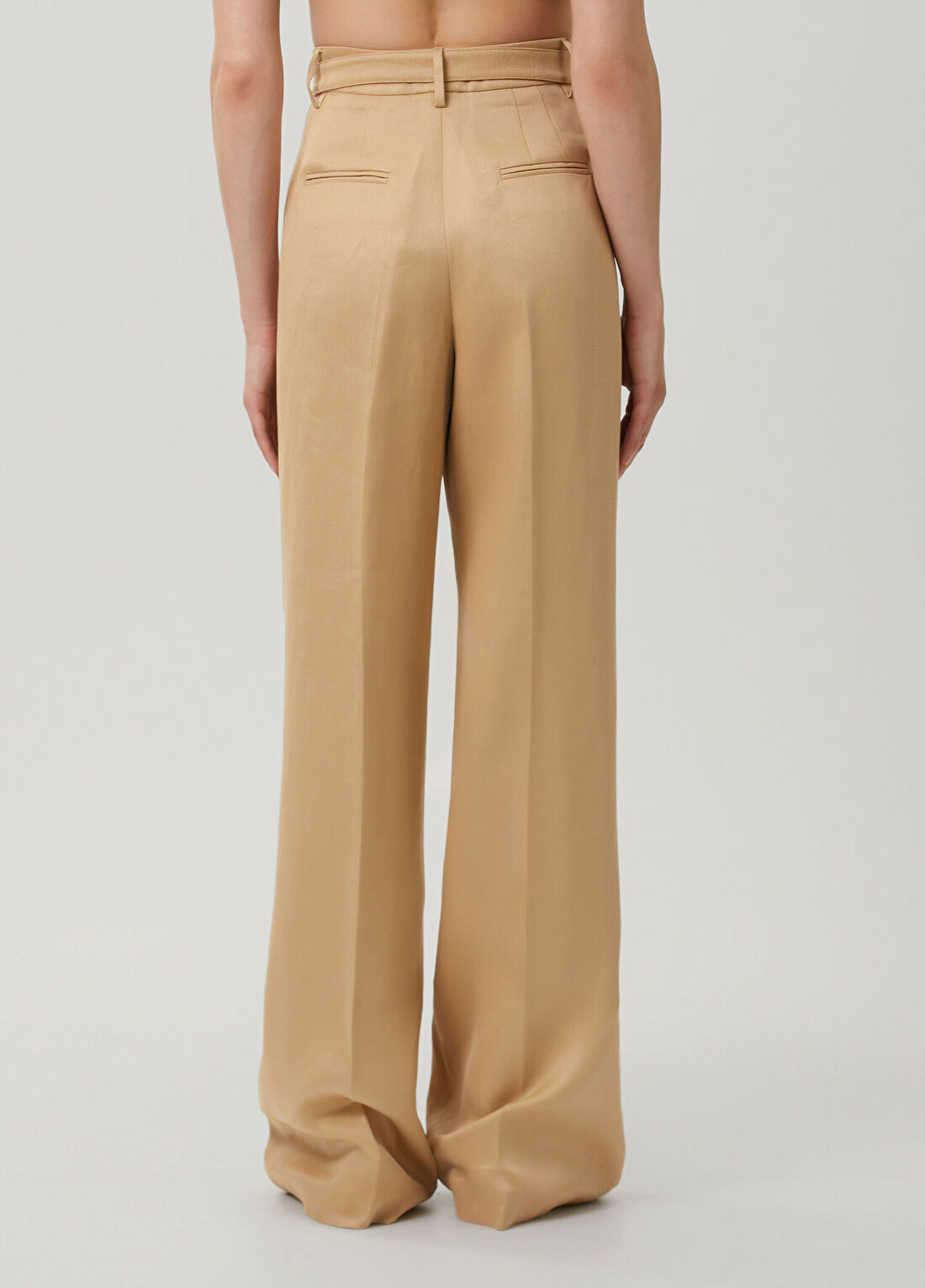 Gabriela Hearst Camel Keten Pantolon görsel 4