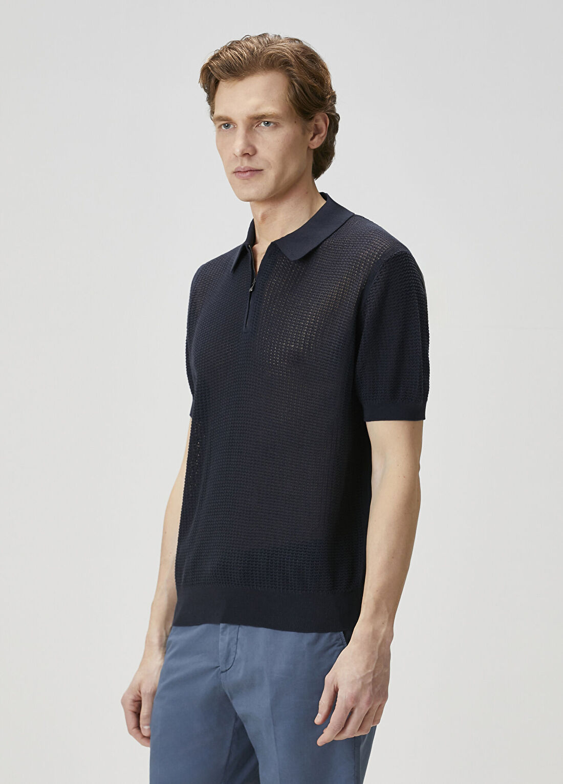 Corneliani Lacivert Polo Triko görsel 3