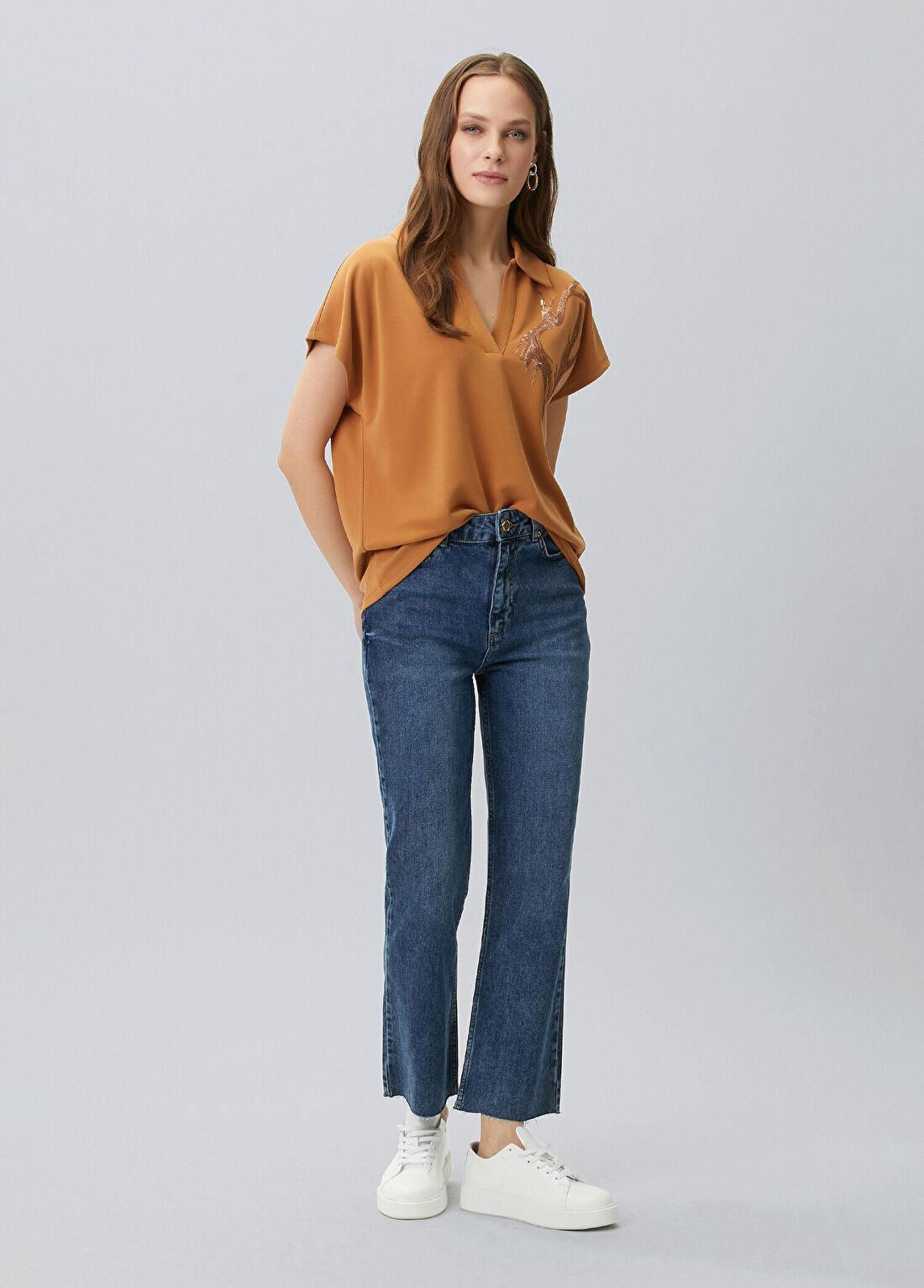 Network Tarçın Payet Nakış Detaylı T-shirt görsel 3