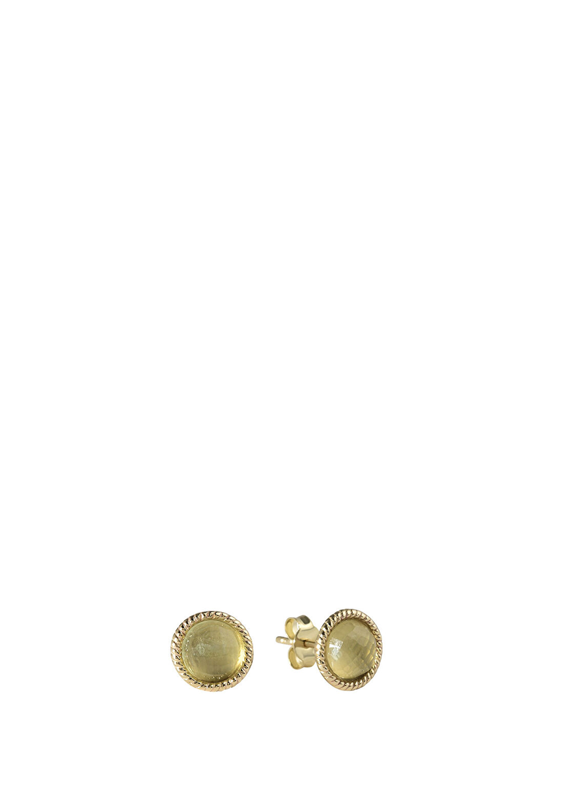 Hems Jewellery Sweet Phernite Doğal Taş 14 Ayar Altın Kadın Küpe