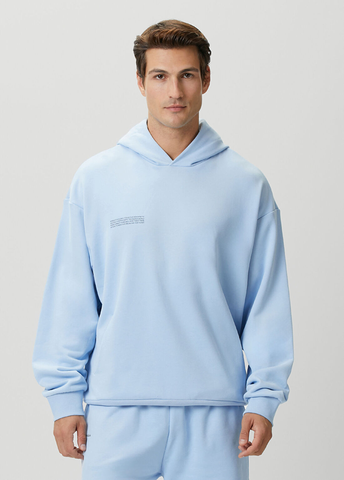 Pangaia 366 Midweight Mavi Kapüşonlu Sweatshirt