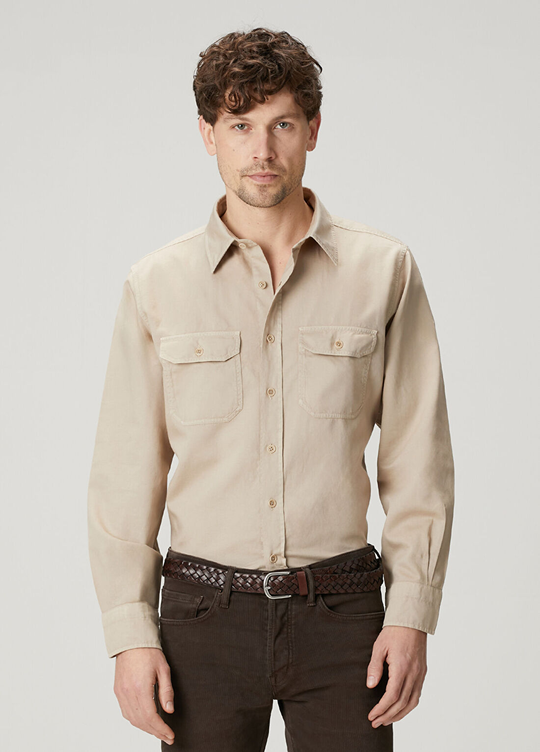 Tom Ford Bej Military Gömlek