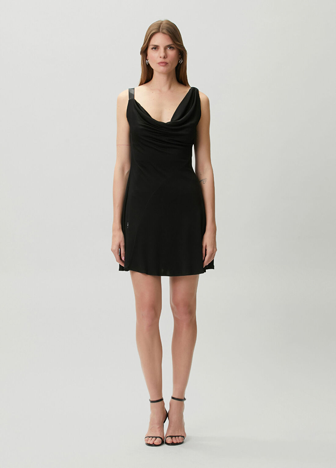 Off-White Siyah Mini Elbise