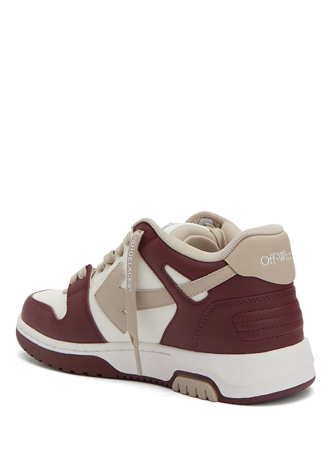 Off-White Out Of Bordo Krem Kadın Deri Sneaker görsel 3