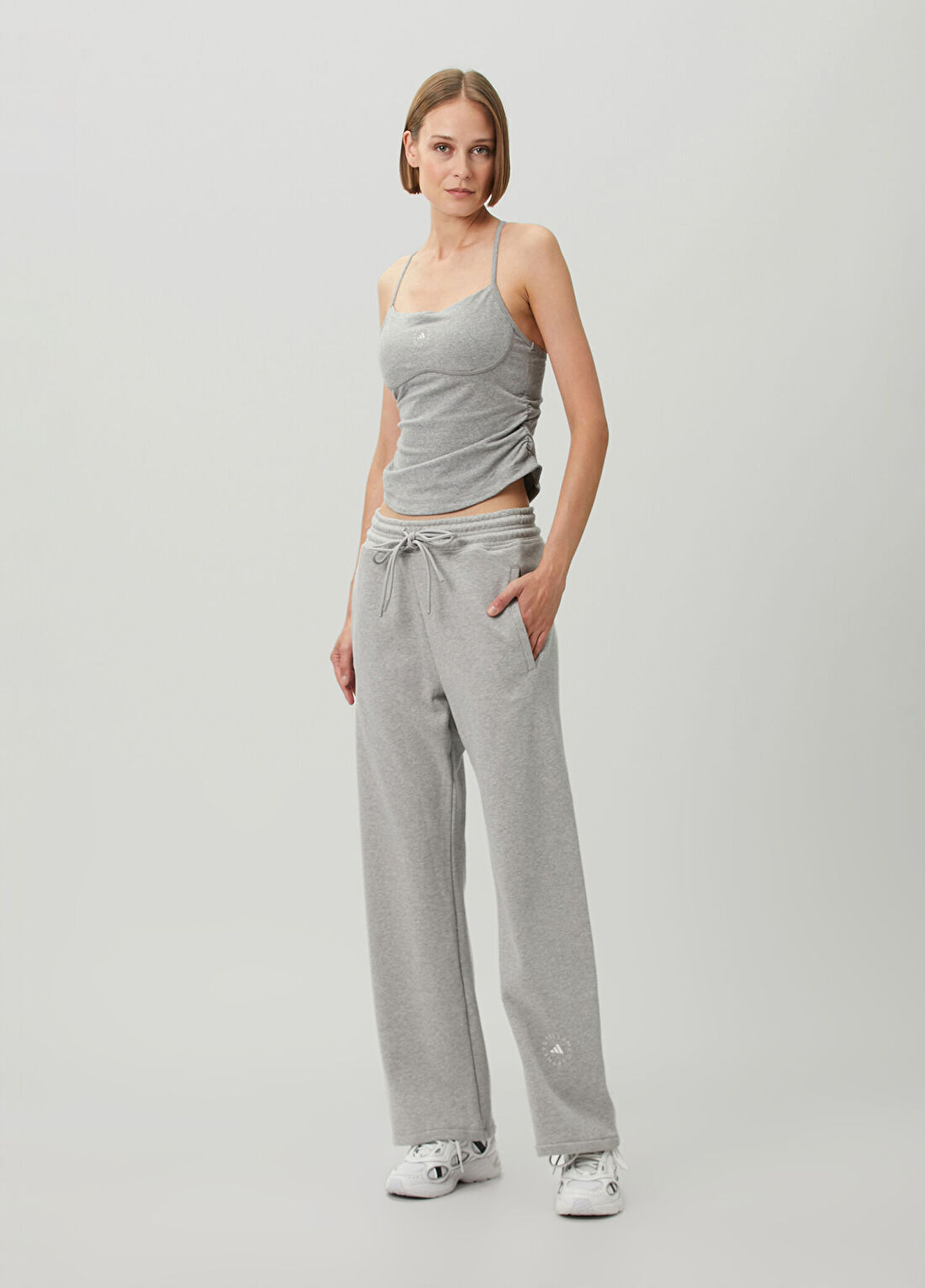 Adidas by Stella Mccartney Straight Leg Gri Eşofman Altı