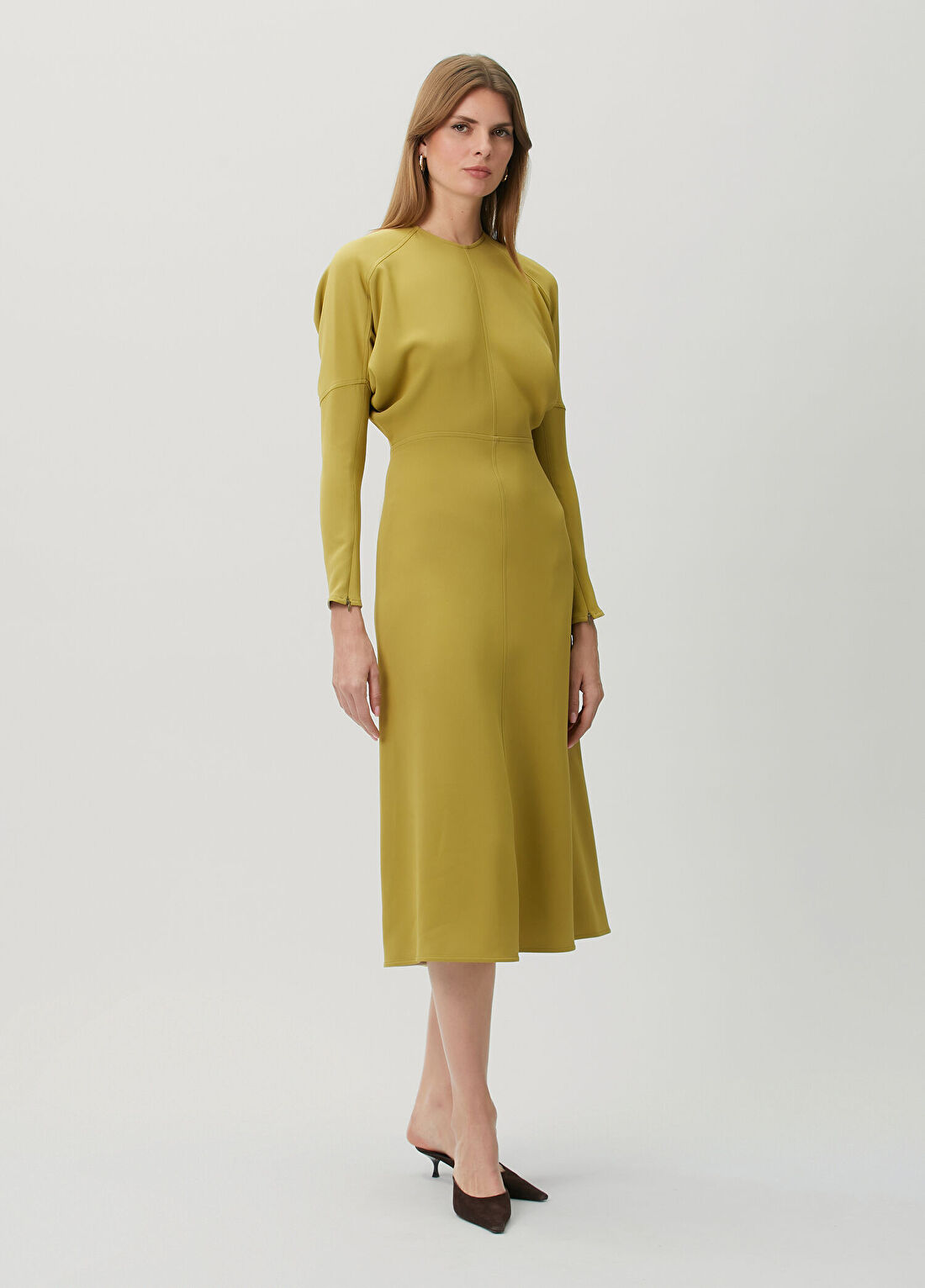 Victoria Beckham Yeşil Midi Elbise görsel 2