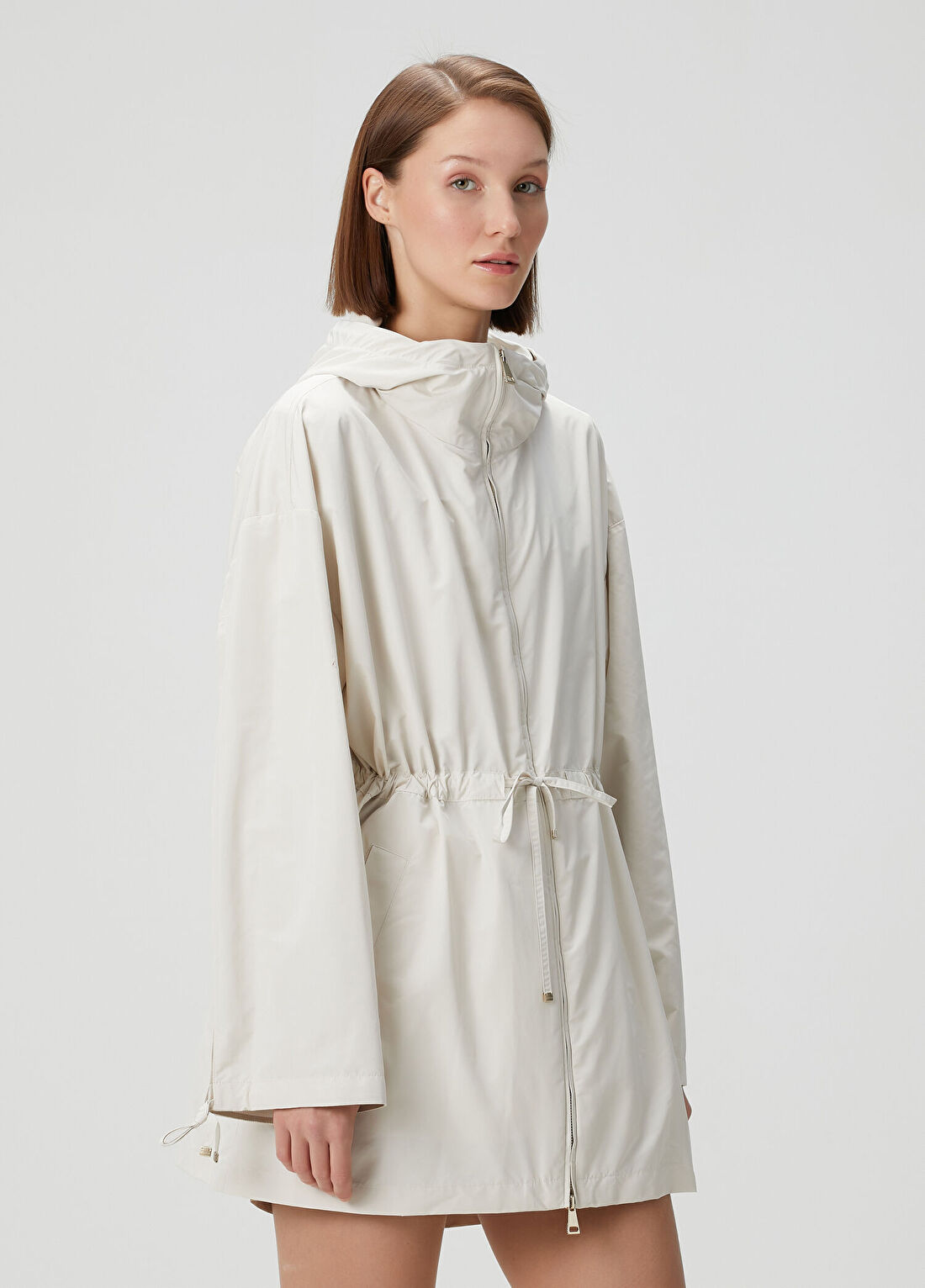Moncler Saverne Krem Kapüşonlu Ceket görsel 3