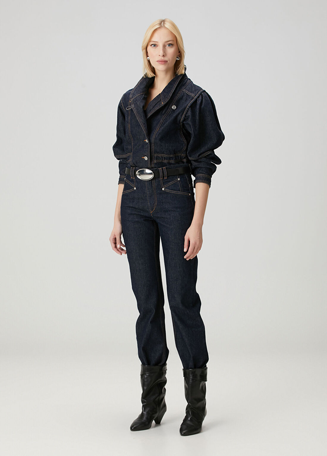 Isabel Marant Belvia Koyu Mavi Jean Pantolon