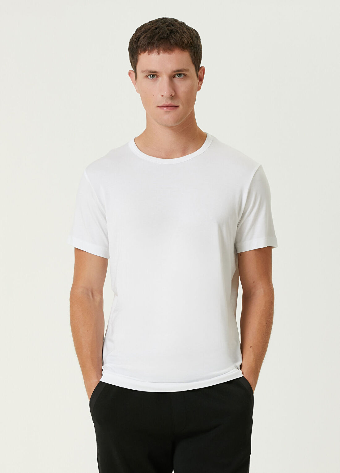 John Frank Beyaz Modal T-shirt