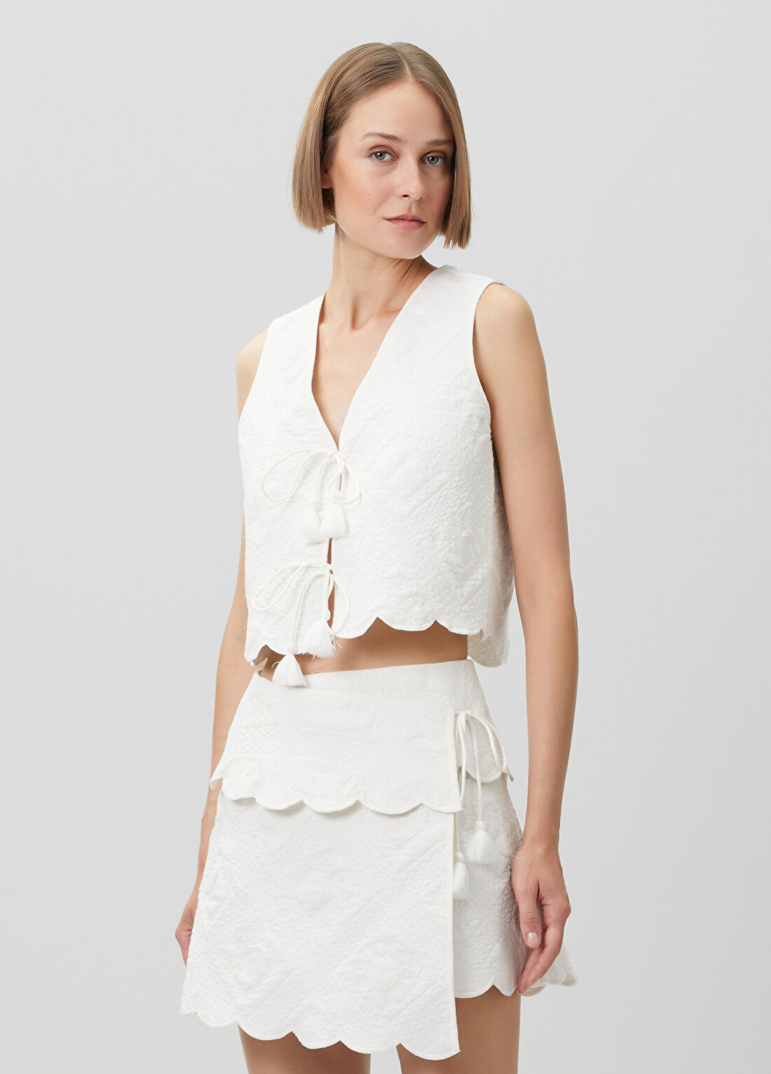AllSaints Mona Beyaz Bluz görsel 3