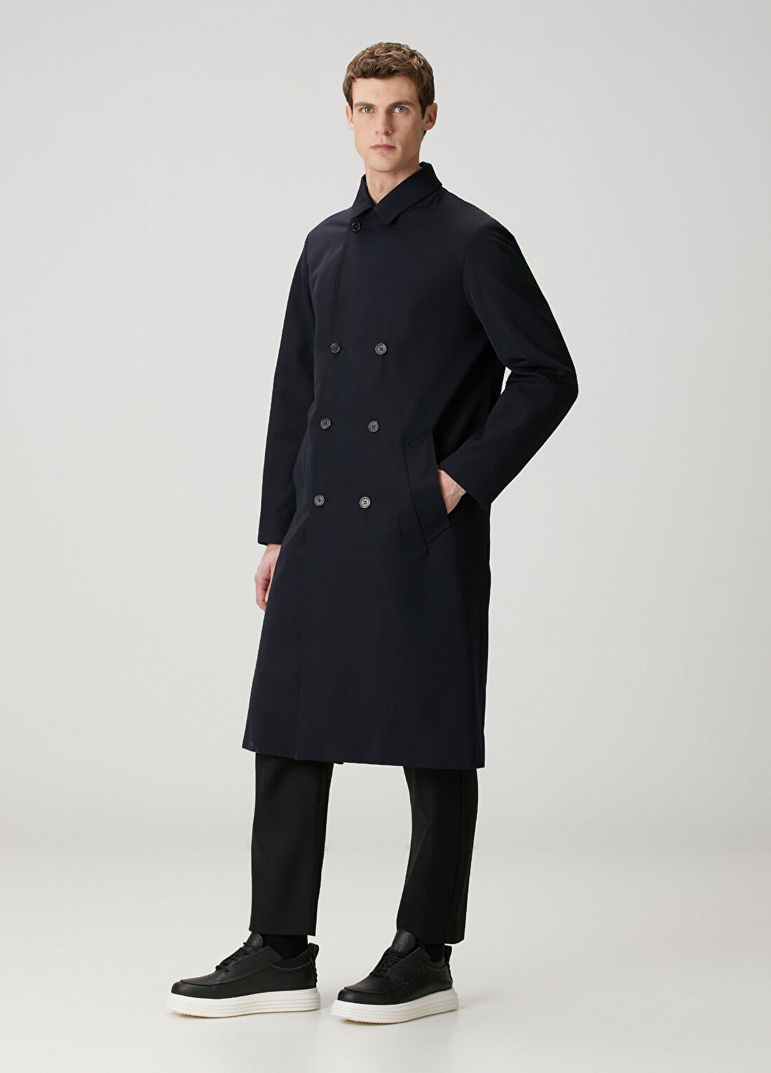 A.P.C. Lacivert Pardösü görsel 3