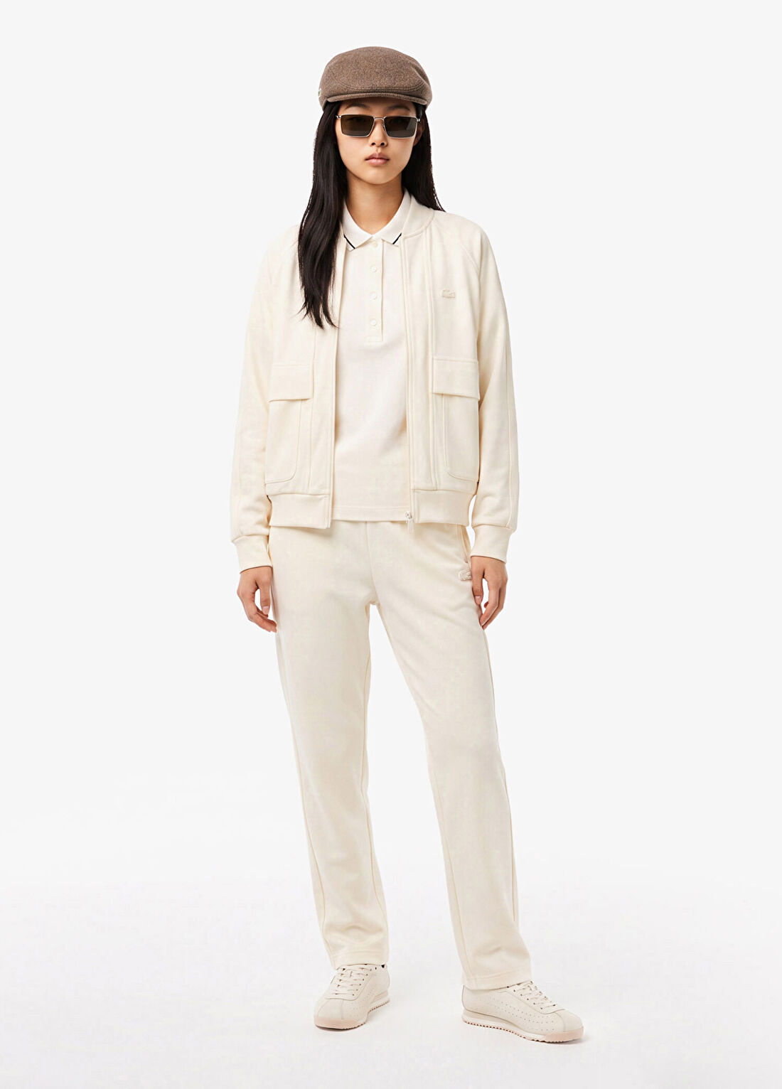 Lacoste Krem Regular Fit Kadın Eşofman Altı