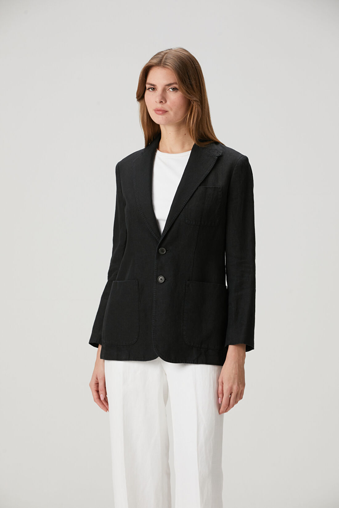 Polo Ralph Lauren Siyah Keten Blazer