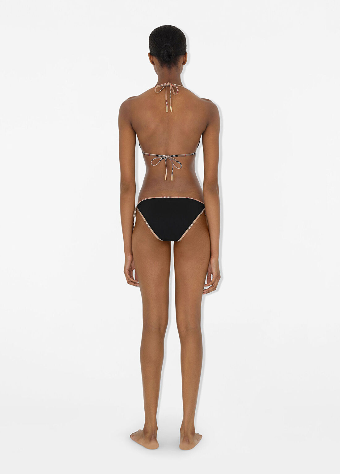 Burberry Check Trim Siyah Kadın Bikini Takımı görsel 3