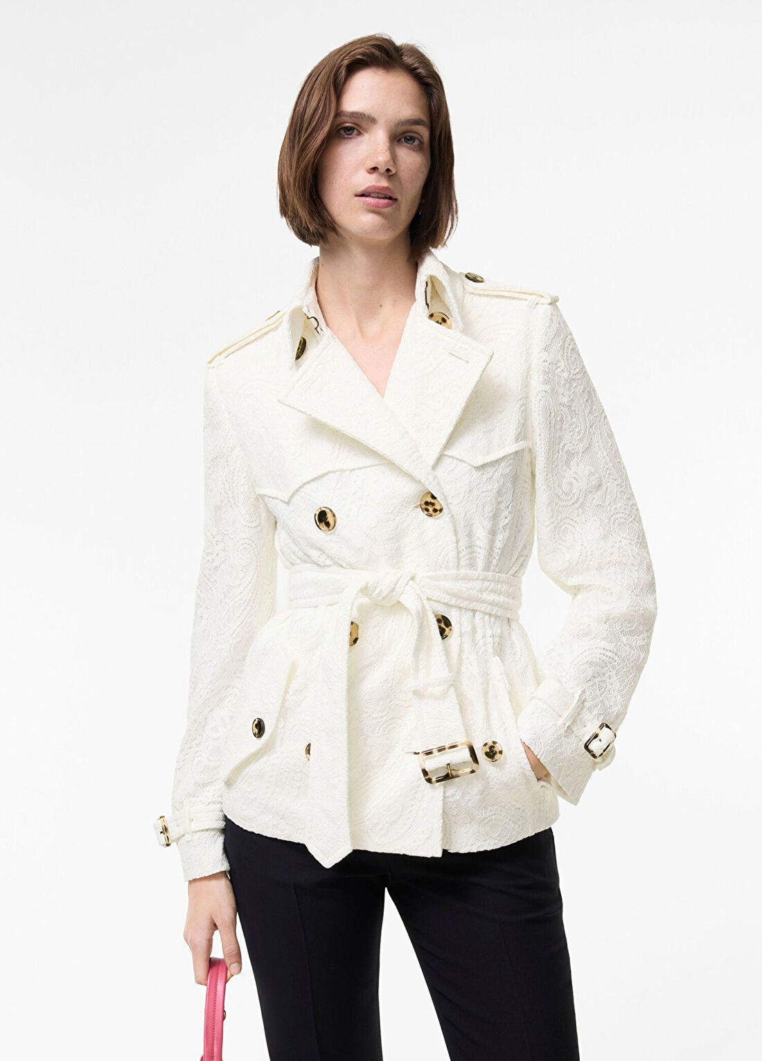 Burberry Beyaz Kadın Mont