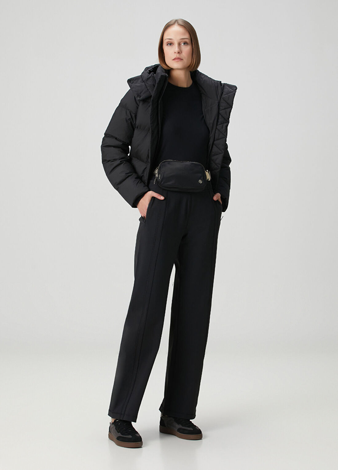 lululemon Define Siyah Luon Mid-Rise Track Pantolon