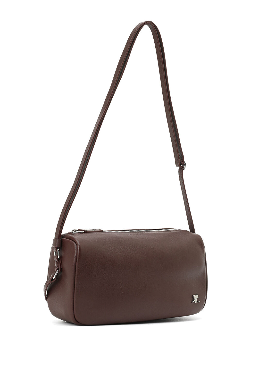 Courreges Smooth Small Bordo Kadın Deri Çanta görsel 3