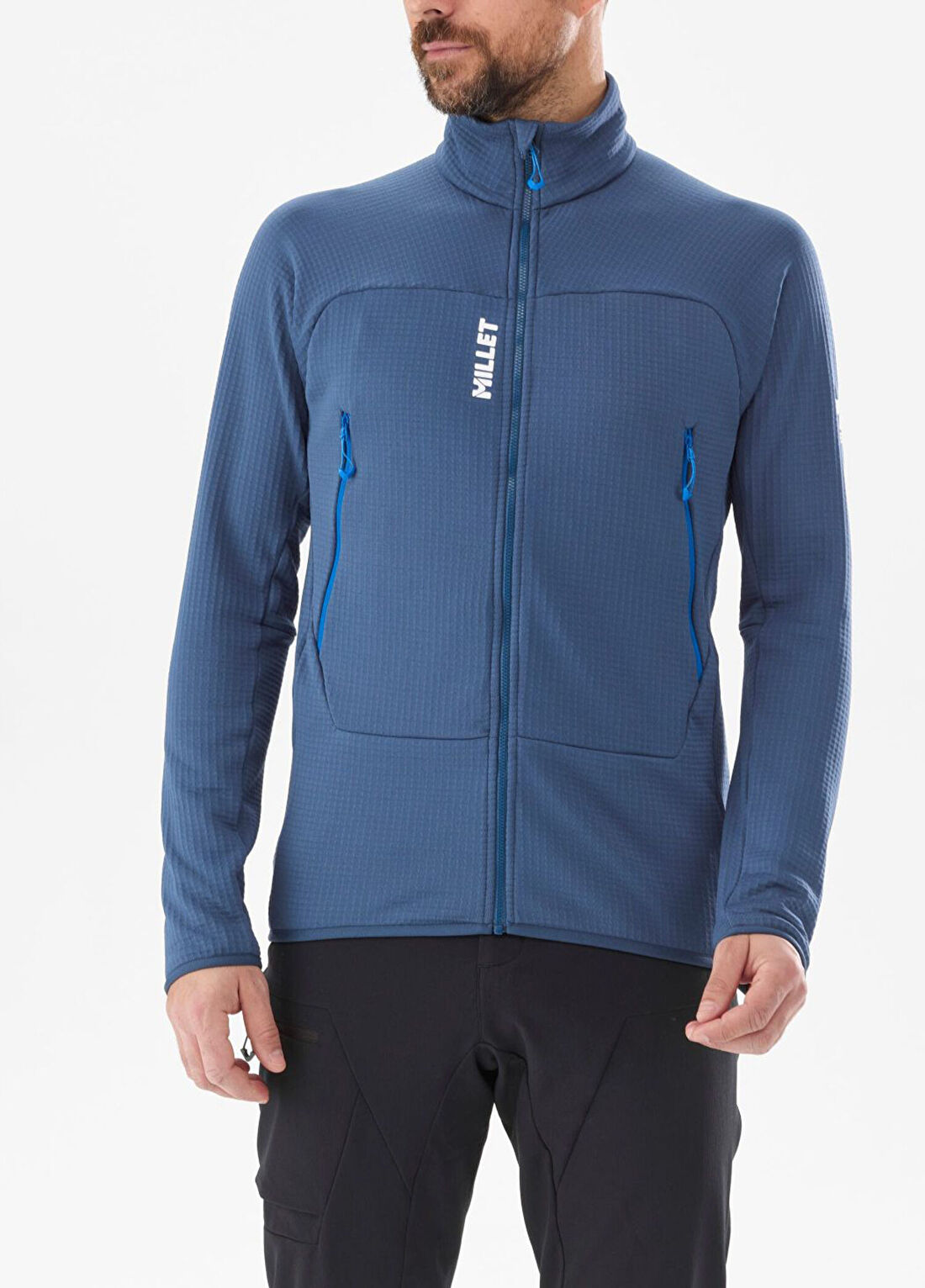 Millet Fuison Grid Mavi Tam Fermuar Polartec® Erkek Polar MIV9465 MIV.N0395 görsel 3