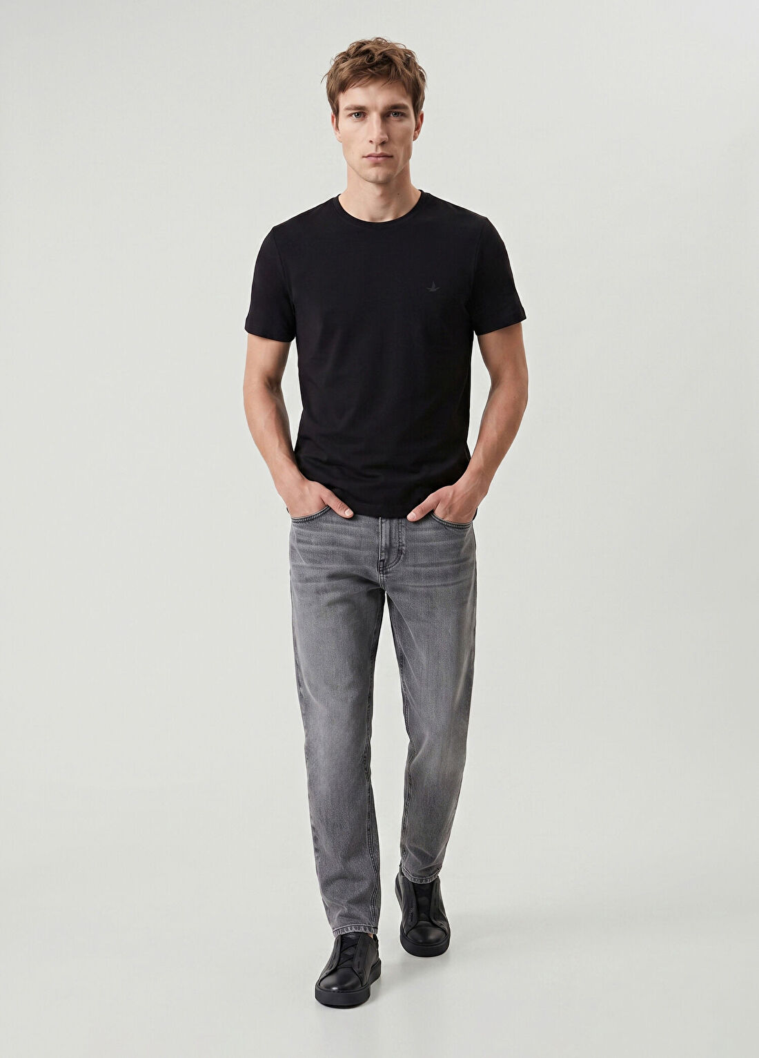 Beymen Club Regular Fit Siyah Basic T-shirt görsel 3