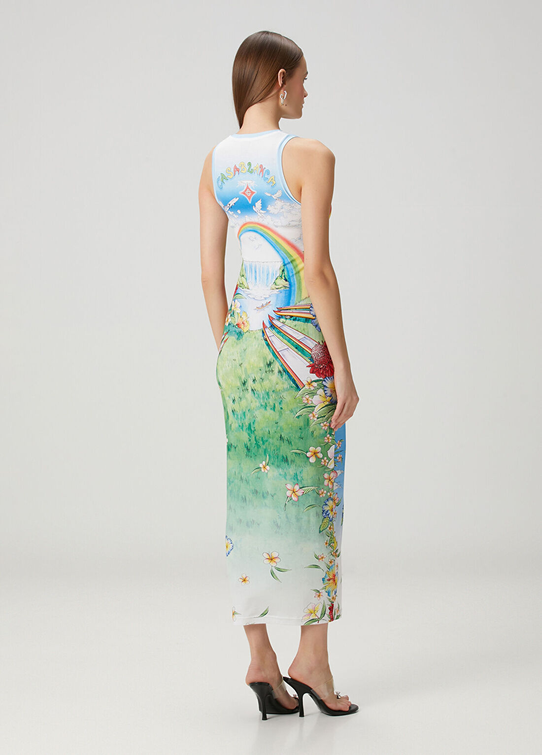 Casablanca Aloha Desenli Midi Elbise görsel 4