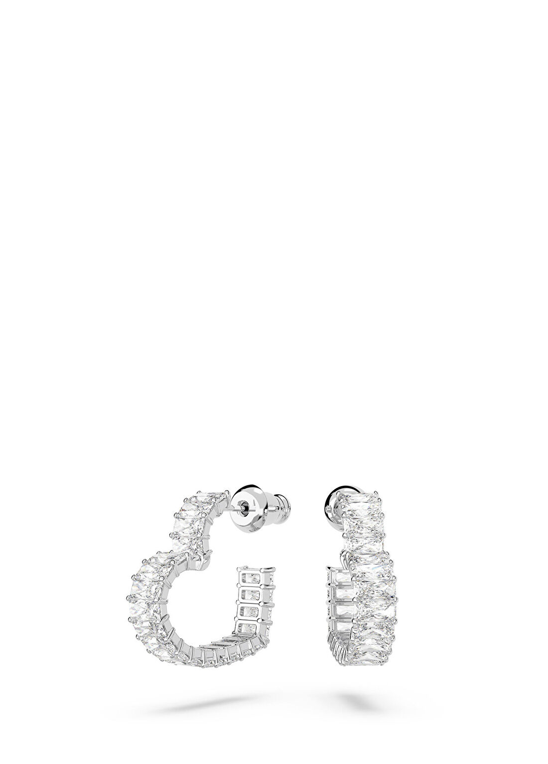Swarovski Matrix Pe Hoop Hrt S White Rhs Kadın Küpe