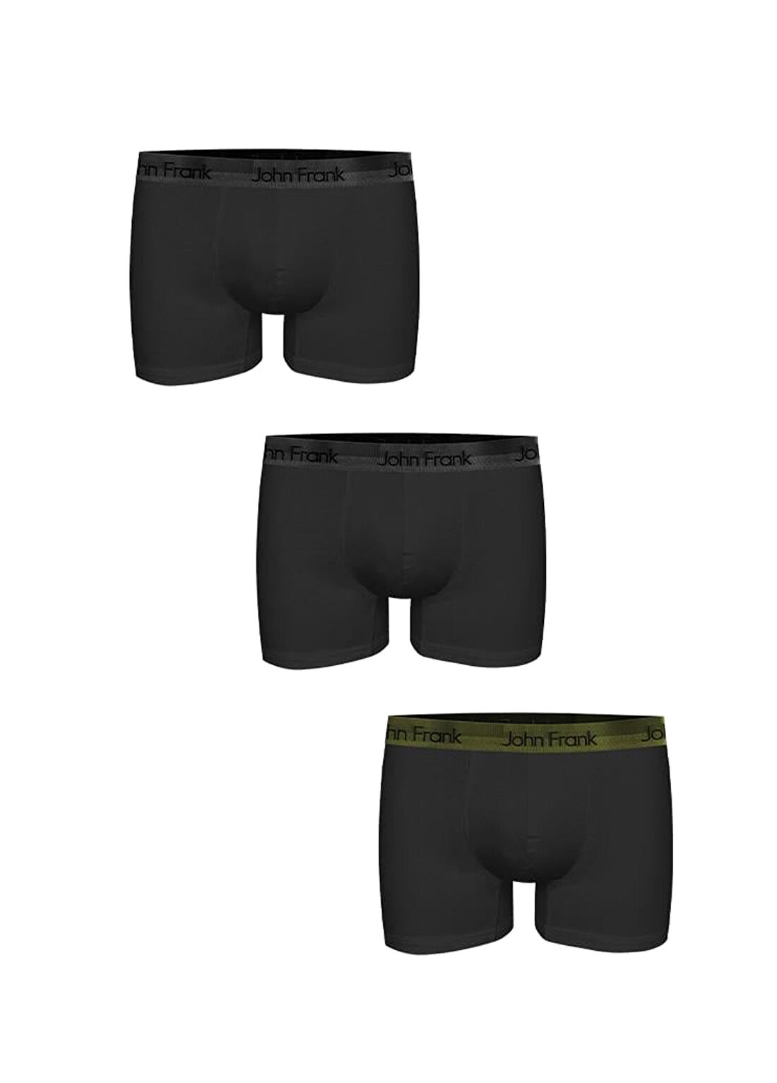 John Frank Premium Çok Renkli 3lü Boxer Seti görsel 2