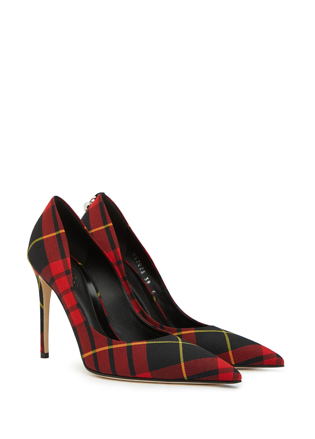 McQueen Kırmızı Ekose Desenli Stiletto görsel 2