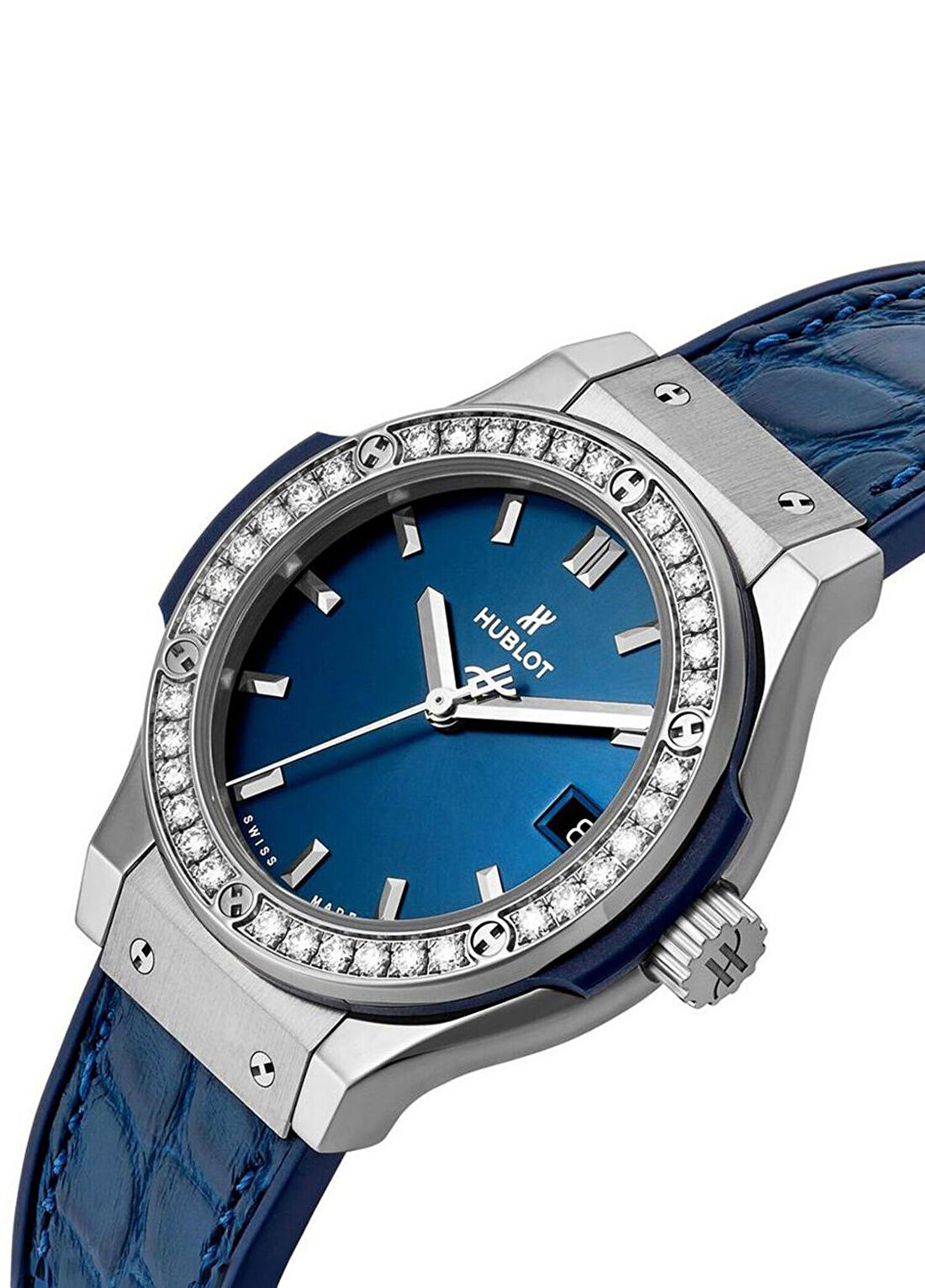 Hublot Classic Fusion Titanium Blue Diamonds Saat görsel 3