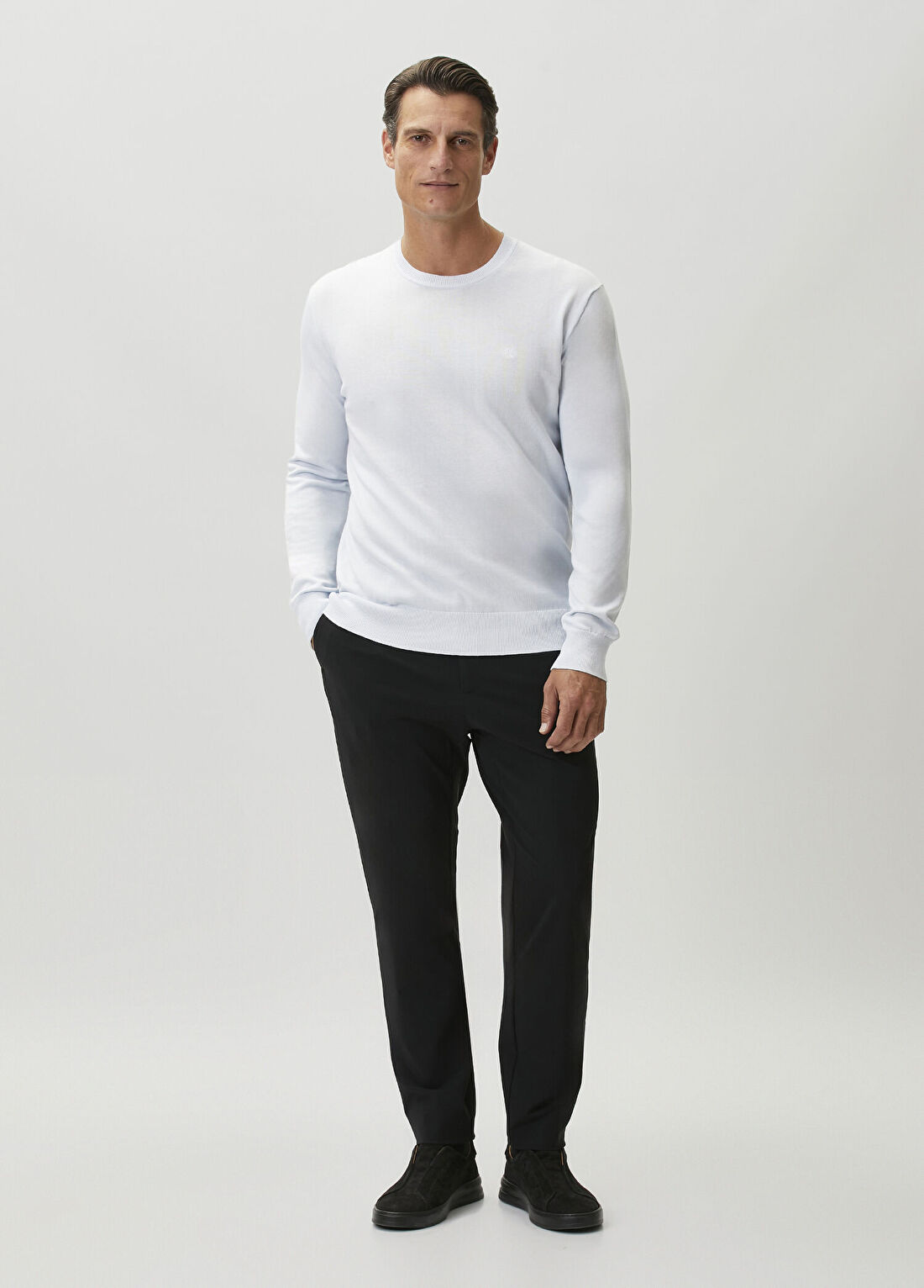 Calvin Klein Supima Mavi Triko görsel 2
