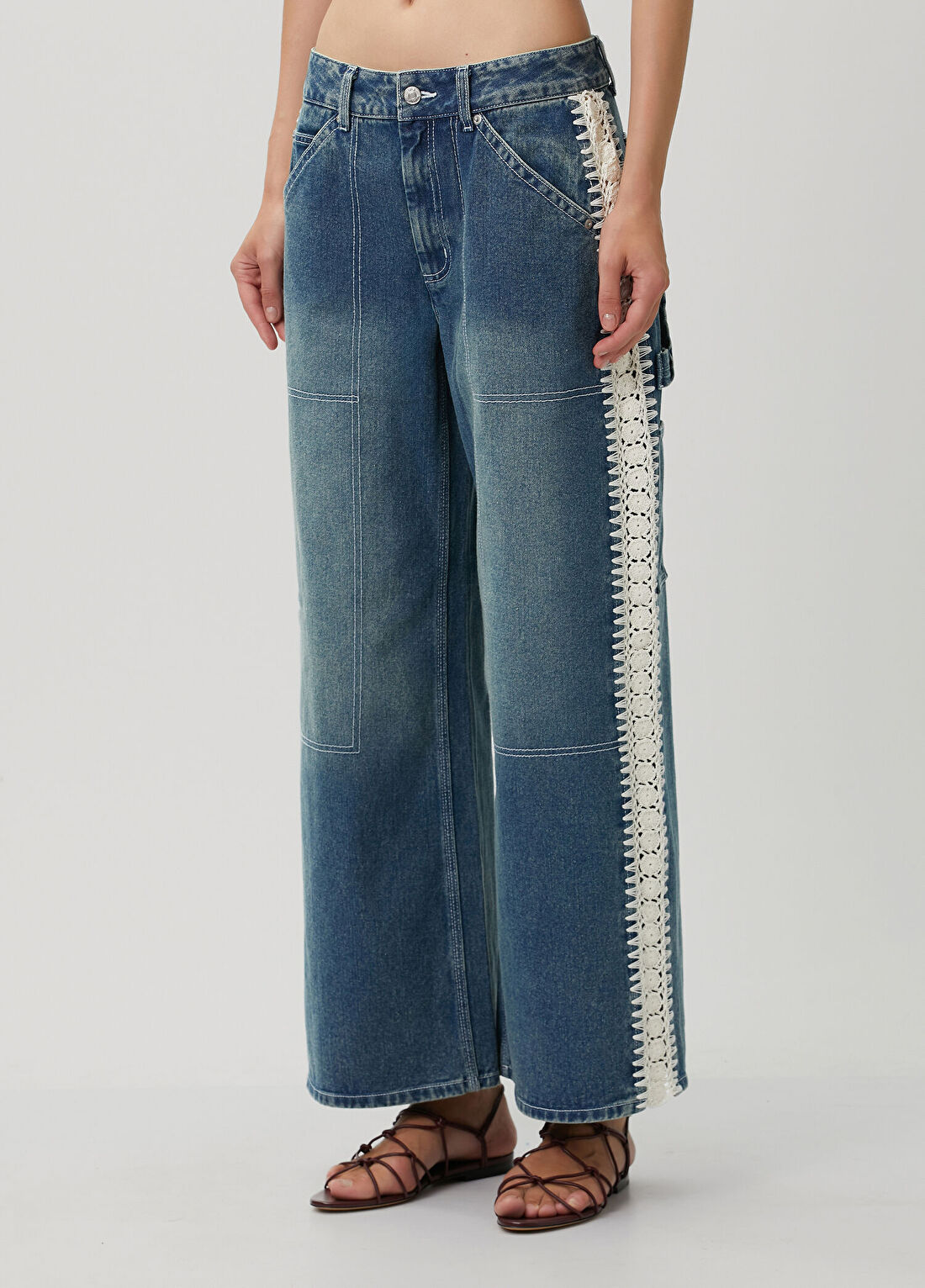 Sea Stasia Relaxed Fit Mavi Jean Pantolon görsel 3