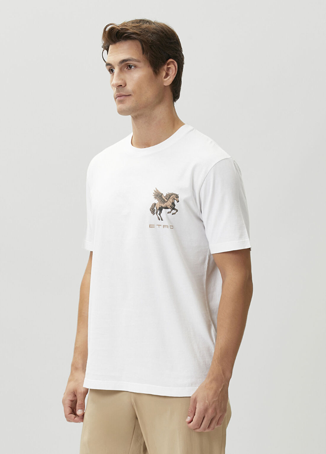 Etro Beyaz Logo Detaylı T-shirt görsel 3