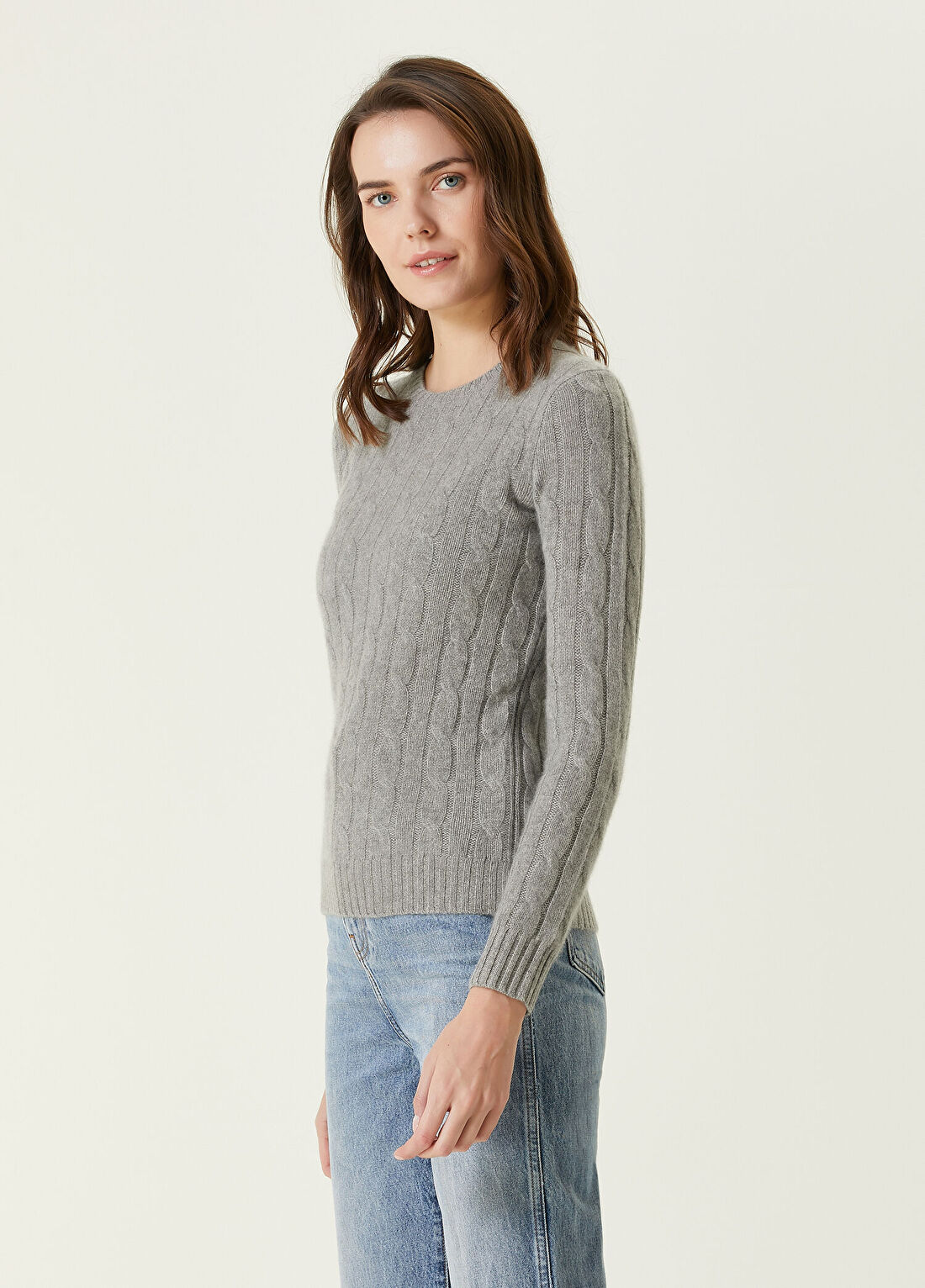 Polo Ralph Lauren Gri Örgü Kaşmir Kazak görsel 3