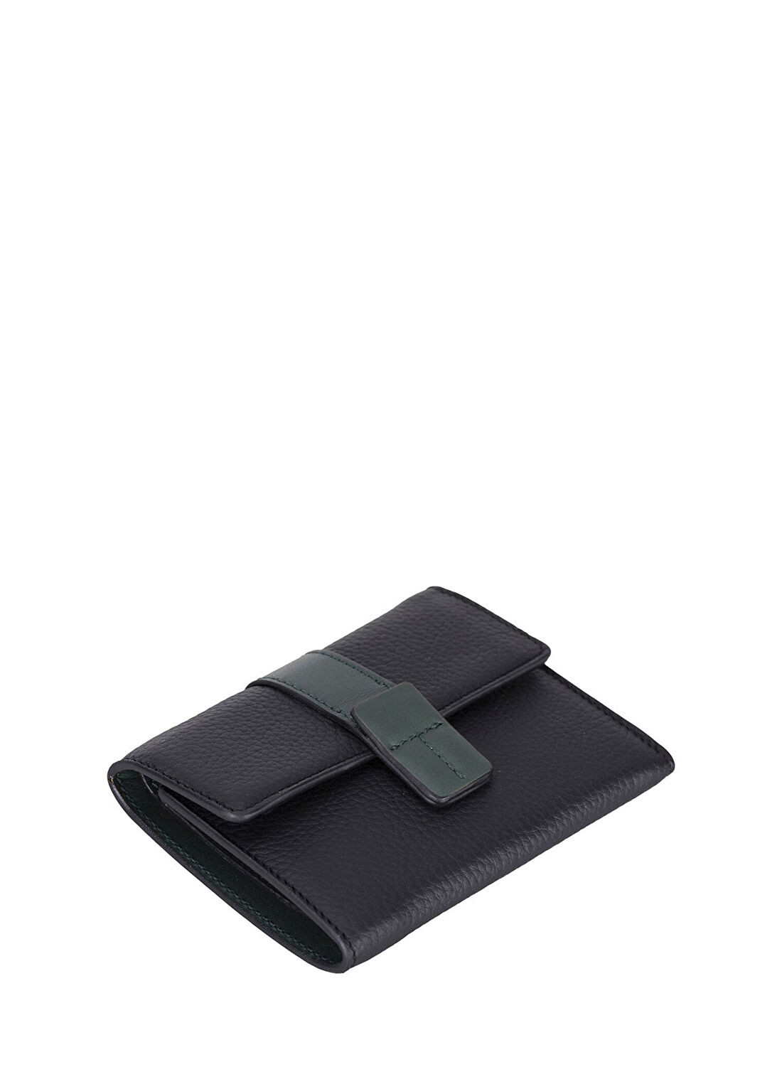 Bloominbag Liora ColorBand Siyah Zümrüt Yeşili Deri Kadın Cüzdan görsel 3